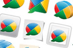 Conjuntos de iconos gratuitos y archivos PSD de Google Buzz 