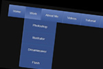 Menú de navegación horizontal desplegable con CSS3 