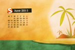 Fondos de escritorio con y sin calendario para junio 2011 