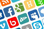 50 conjuntos de iconos de los medios de comunicación social