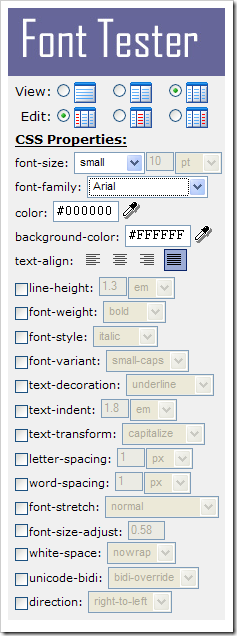 Font-tester