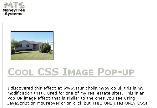 Pop-up en imágenes mediante CSS