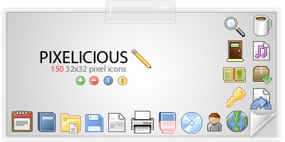 pixelicious thumb Pixelicious, colecci&oacute;n de 150 iconos tipo pixel