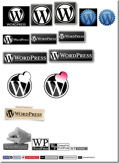 coleccion logos wp thumb Los logos oficiales de WordPress