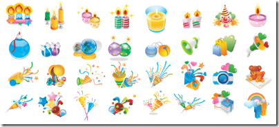 happy icons thumb Colecci&oacute;n de iconos con motivos navide&ntilde;os