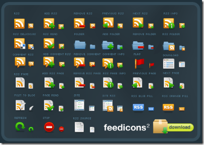 iconos rss fedd thumb Otro dise&ntilde;o de iconos RSS