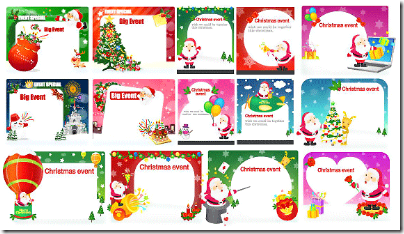 xmas cards thumb Colecci&oacute;n de iconos con motivos navide&ntilde;os