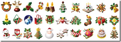 xmas icons thumb Colecci&oacute;n de iconos con motivos navide&ntilde;os