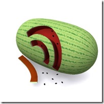 sandia thumb Agradables iconos Feed/RSS en 3D