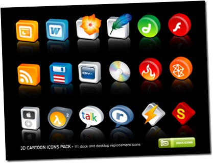 3D Cartoon Icons deleket thumb 3D Cartoon Icons Pack, iconos con aspecto 3D
