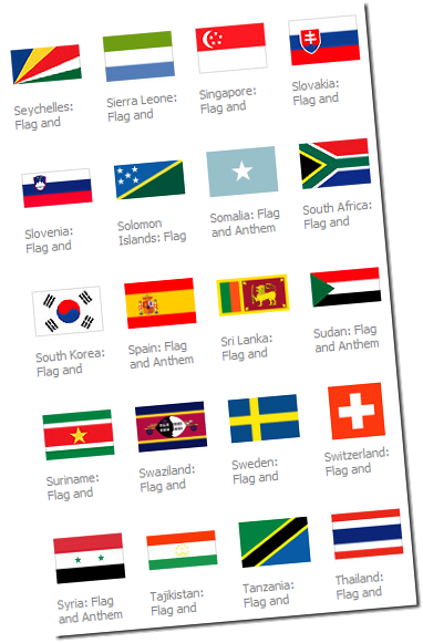  nos proporciona entre otras cosas un conjunto de banderas de 192 países.