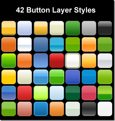 button layer styles01 thumb Colecci&oacute;n de 42 estilos de capa para Photoshop