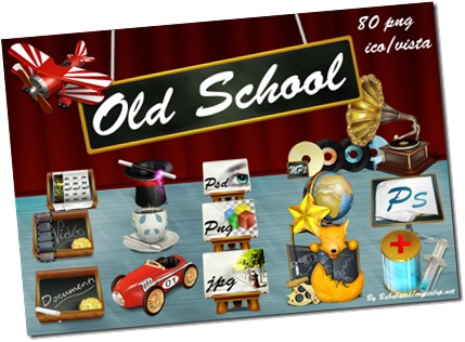 Old School by babasse thumb Colecci&oacute;n de algunos iconos de gran calidad desde IconzWorld