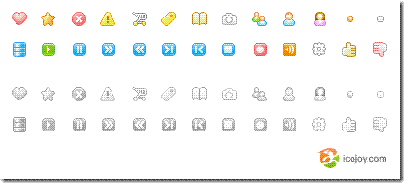 Colecci&oacute;n de iconos peque&ntilde;os