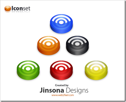 Rss icons jinsona thumb Conjunto de 6 iconos RSS