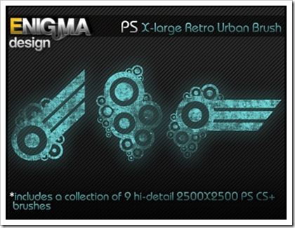 Retro Vector muestra thumb Dos colecciones de pinceles para Photoshop