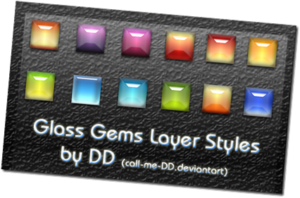 Glass Gems Layer Styles thumb Estilos que simulan gemas brillantes para Photoshop