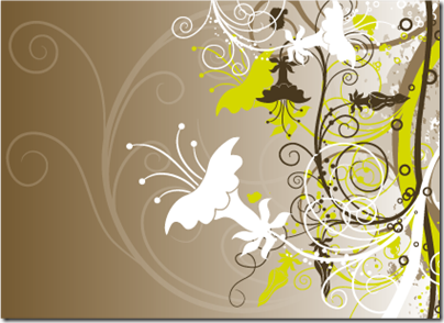 Grunge floral background