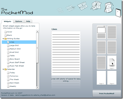 pocketmod thumb PocketMod, una especie de organizador personal