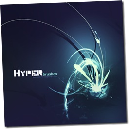 Hyper Brushes Axeraider70 thumb Recopilaci&oacute;n de 11 juegos de pinceles para Photoshop con efectos de luz