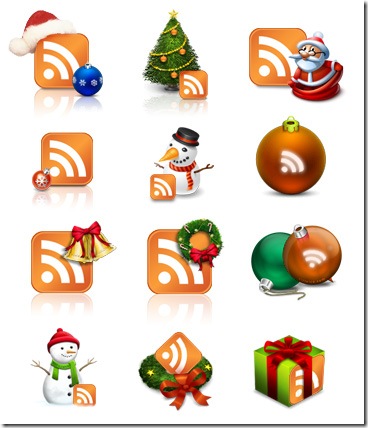 christmas rss thumb Iconos RSS con motivos navide&ntilde;os