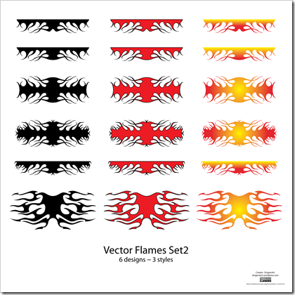 Vector - Flames Set2 by DragonArt
