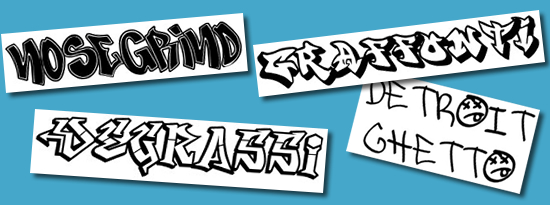 20 tipos de letras en graffitis - Imagui