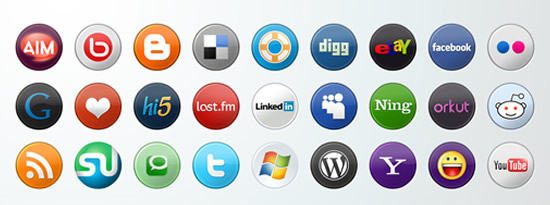 social icons cab 33 conjuntos de iconos de medios sociales para diseñadores y bloggers 