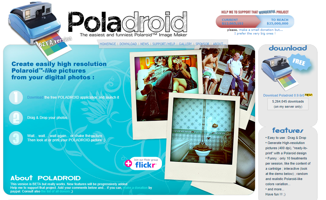 Editor de fotos online Poladroid