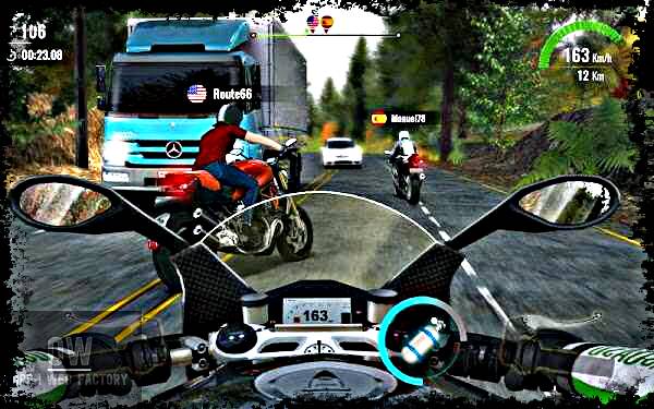 carrera de tráfico de motocicletas 2 mod